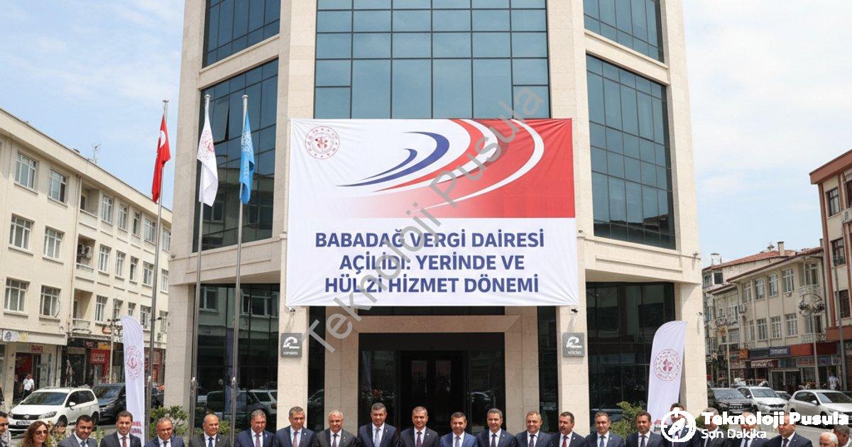 "Babadağ Vergi Dairesi açıldı: Yerinde ve hızlı hizmet dönemi" başlıklı haber için fotorealistik, pr