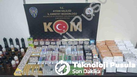 Aydın İncirliova’da Kaçakçılık Operasyonu: Binlerce Ürün Ele Geçirildi
