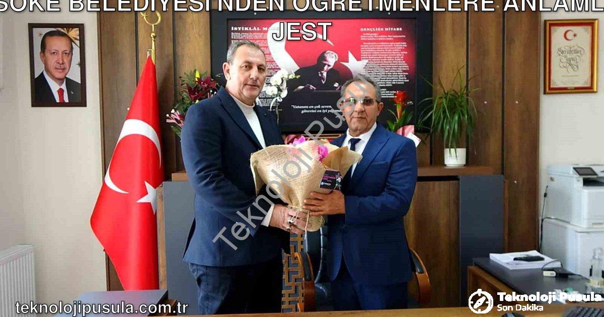 "Söke Belediyesi'nden Öğretmenlere Anlamlı Jest" başlıklı haber için fotorealistik, profesyonel bir