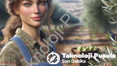 Genç kadın çiftçi zeytin bahçelerinde yeni bir hayat kurdu