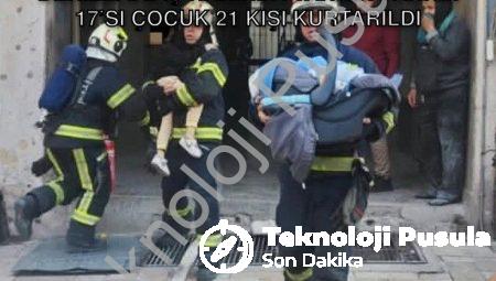 Denizli’de İş Hanında Yangın Paniği: 17’si Çocuk 21 Kişi Kurtarıldı