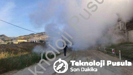 Aydın Germencik’te Jeotermal Boru Hattı Patladı: Yol Ulaşıma Kapandı