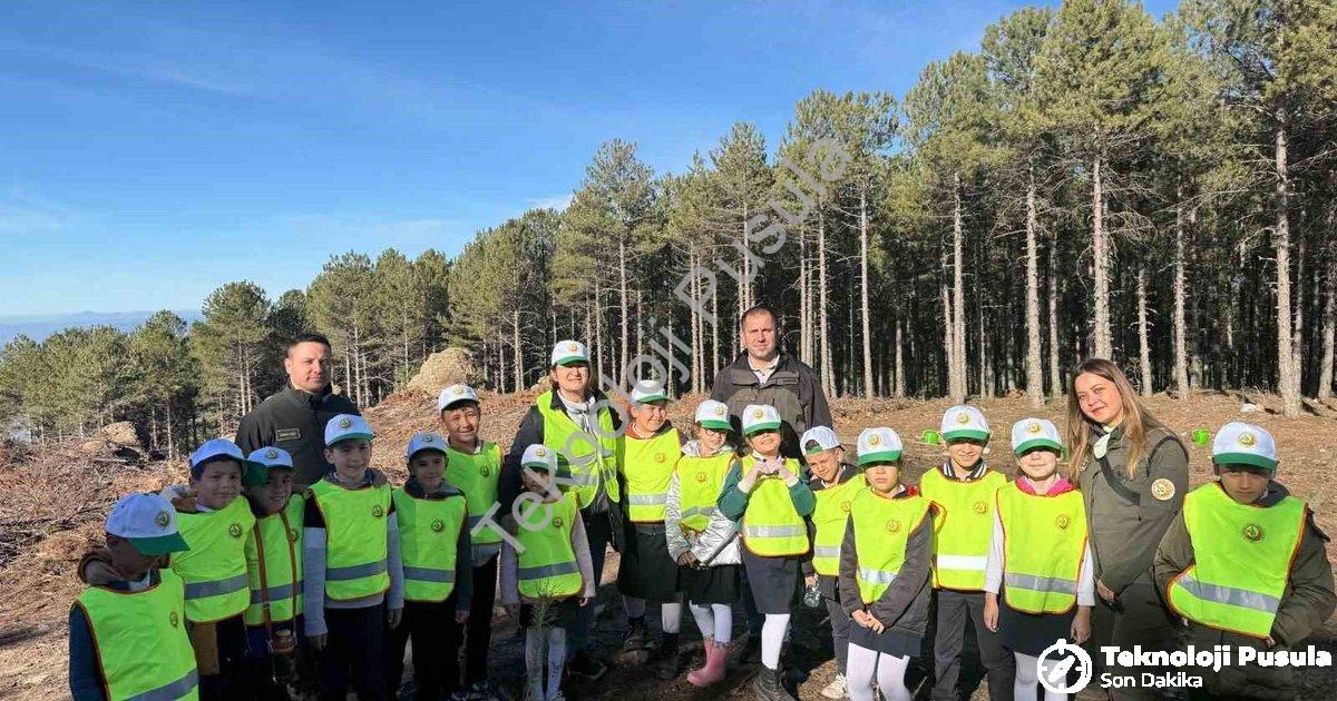 "Çine'de Minik Eller Yeşeriyor: Öğrencilere Kapsamlı Orman Eğitimi" başlıklı haber için fotorealisti