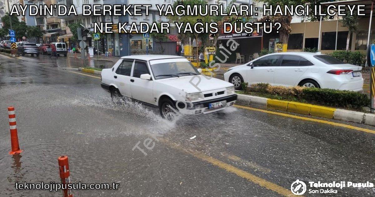 "Aydın'da Bereket Yağmurları: Hangi İlçeye Ne Kadar Yağış Düştü?" başlıklı haber için fotorealistik,