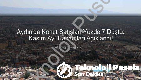 Aydın’da Konut Satışları Yüzde 7 Düştü: Kasım Ayı Rakamları Açıklandı!