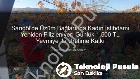 Sarıgöl’de Üzüm Bağlarında Kadın İstihdamı Yeniden Filizleniyor: Günlük 1.500 TL Yevmiye İle Üretime Katkı